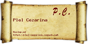 Plel Cezarina névjegykártya